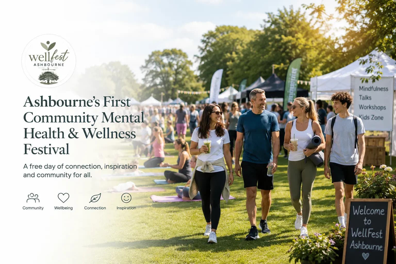 WellFest Ashbourne community mental health and wellness festival website designed and developed by ManartDigital, featuring a modern responsive layout promoting wellbeing, community events, and local engagement.